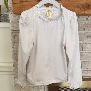 White Long Sleeve Kids Swim Top